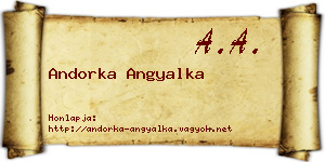 Andorka Angyalka névjegykártya